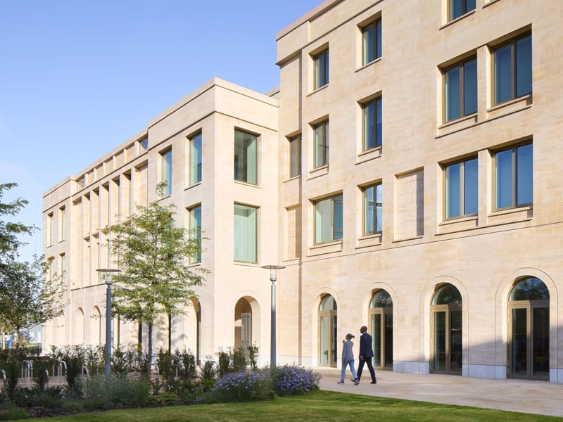 Image: Exterior view of the Schwarzman Centre, photo by Hufton Crow
