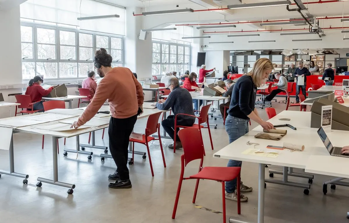Image: Researchers in The London Archives workspace, image courtesy of The London Archives